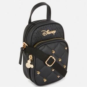 Disney Mickey Mouse Quilted Double Pocket Crossbody Purse